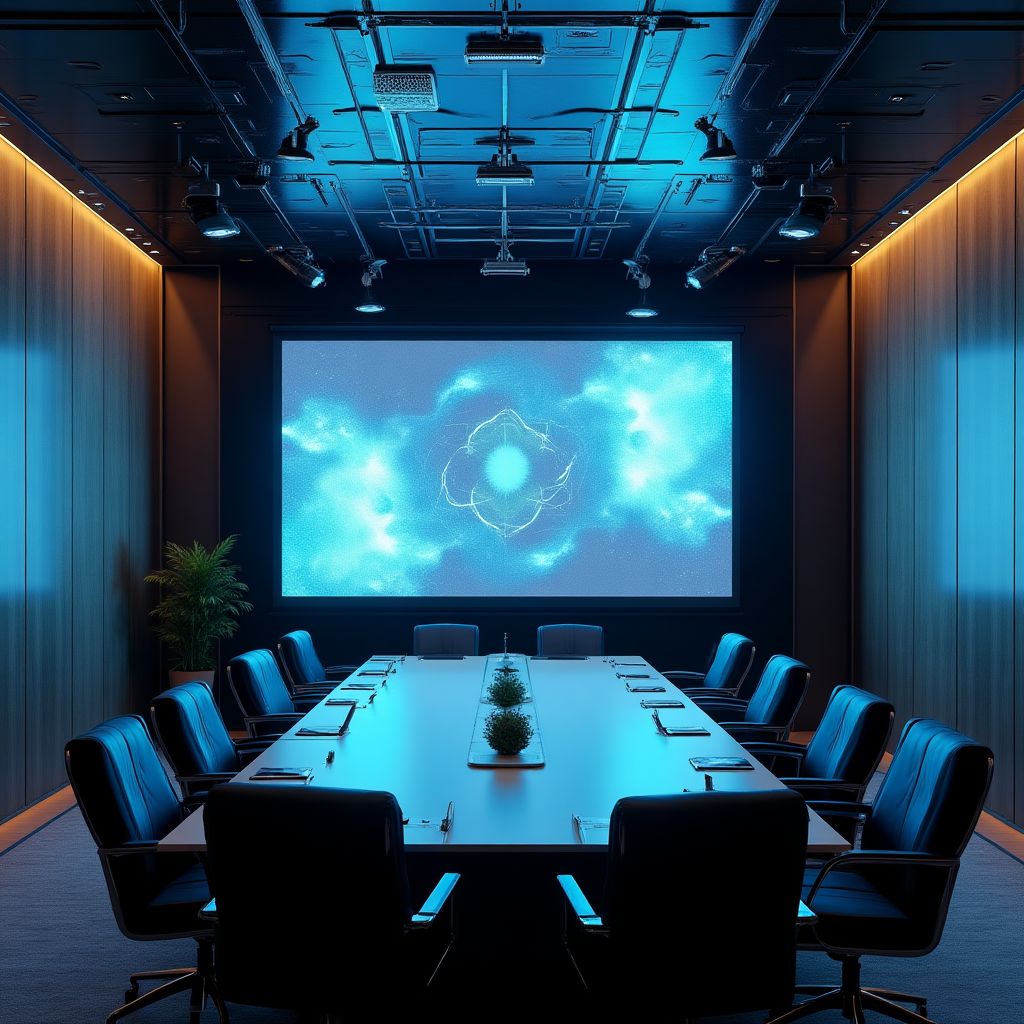 Sala de conferencias de alta tecnología